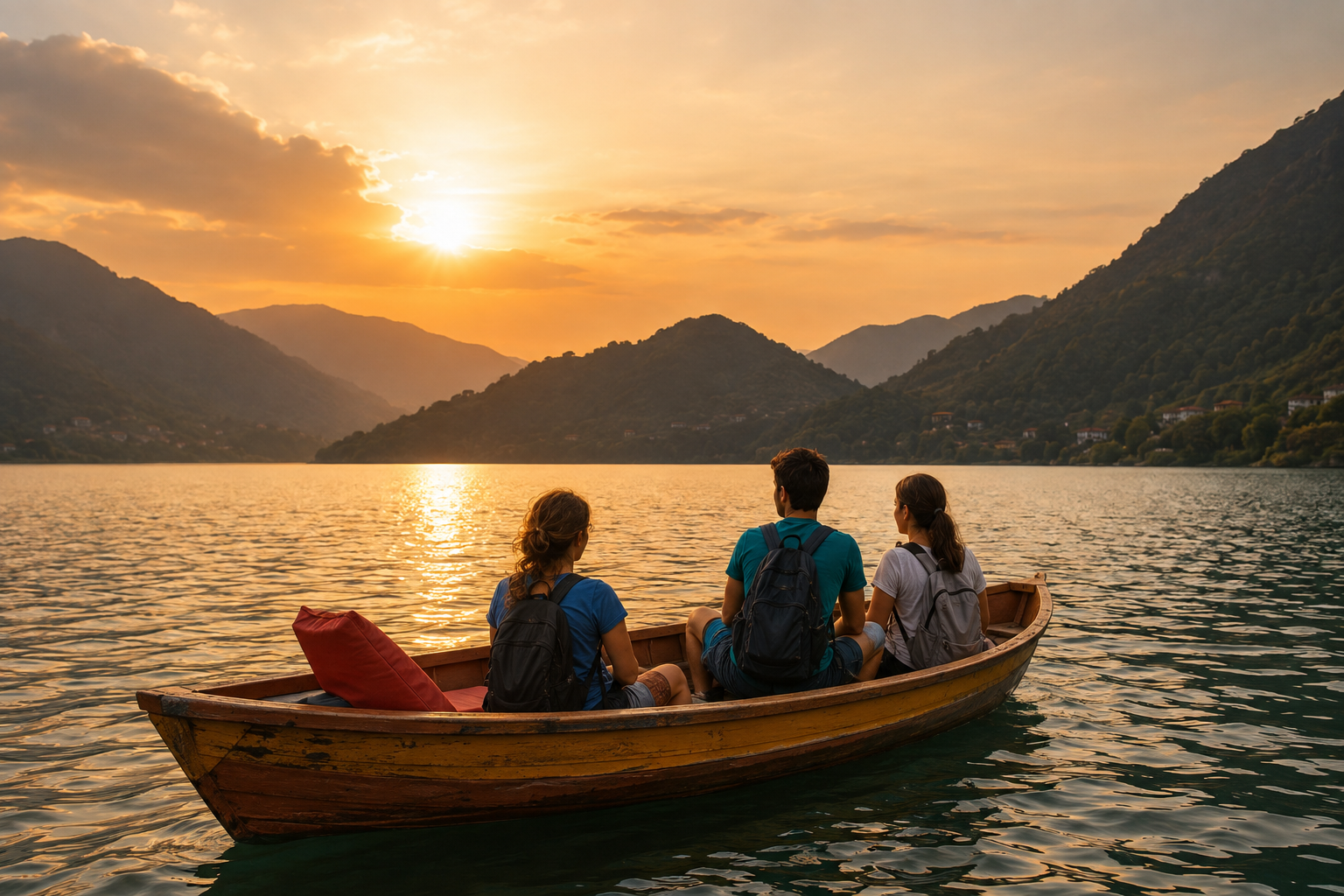 Sunset Lake Boating Cruise